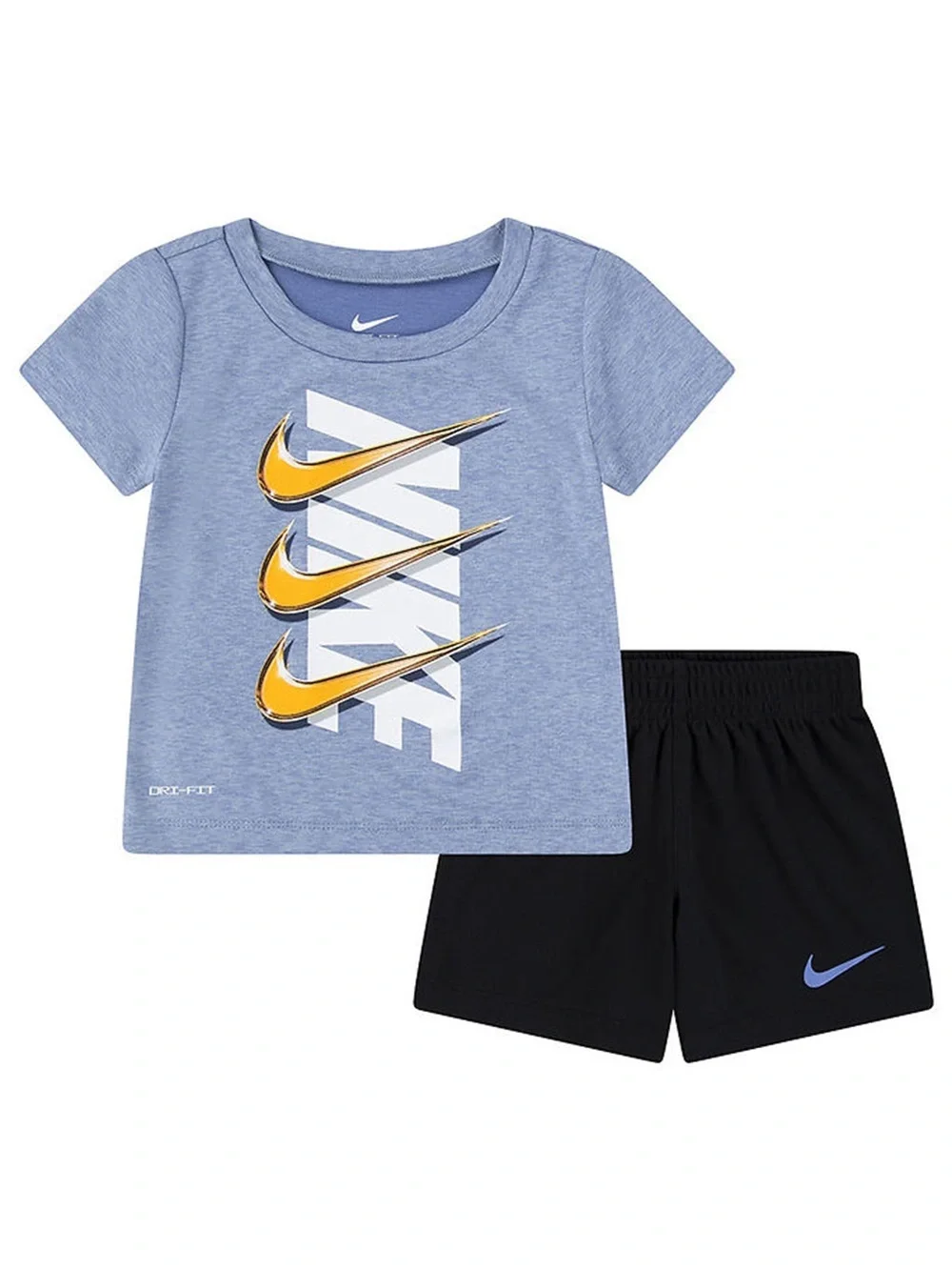 Nike Kid Dropset Short Set Light Blue and Black 3T NWT STITCH FIX